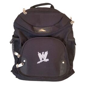 WWF Vintage High Sierra Black Mid Size School Travel‎ Hiking Backpack - WWE